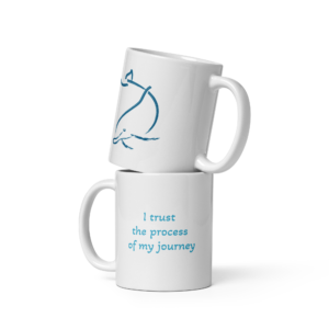 white glossy mug