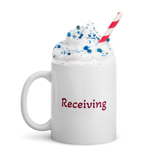 white glossy mug