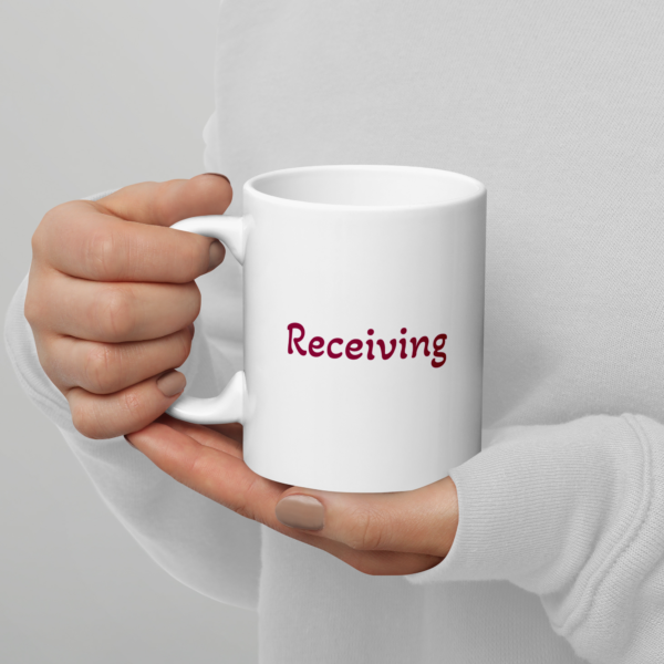 white glossy mug