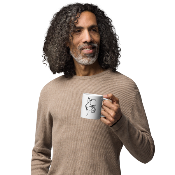 white glossy mug