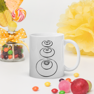 white glossy mug