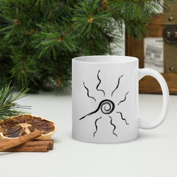 white glossy mug