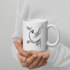 white glossy mug