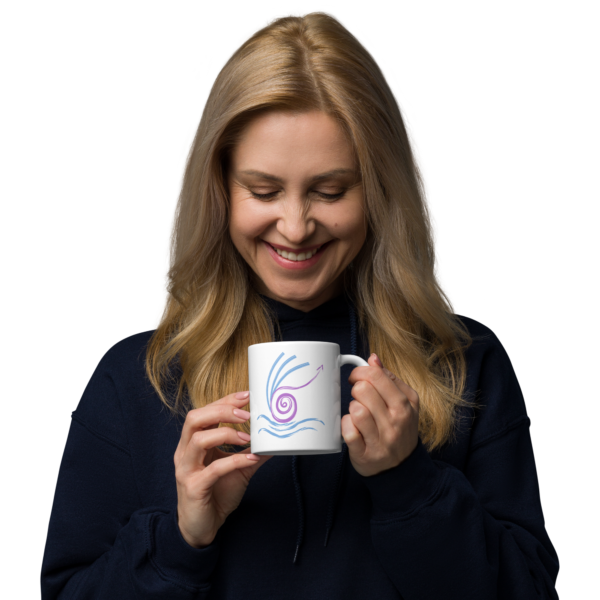 white glossy mug