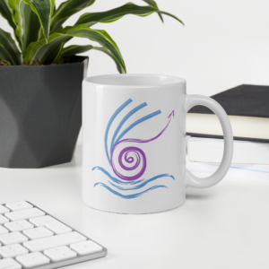 white glossy mug