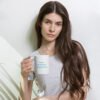 white glossy mug