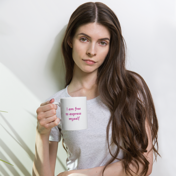 white glossy mug