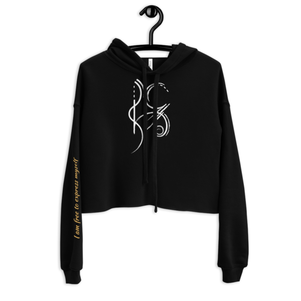 crop hoodie i am free to express myself