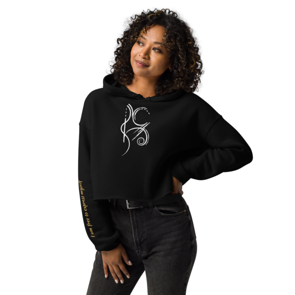 crop hoodie i am free to express myself
