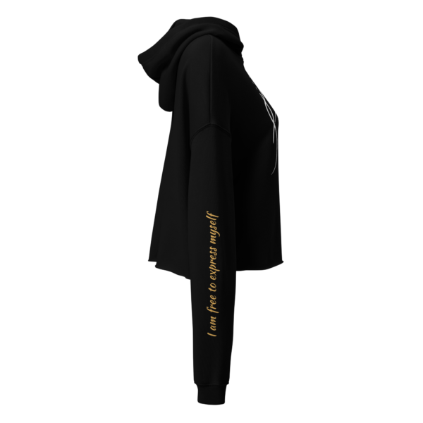 crop hoodie i am free to express myself