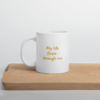 white glossy mug