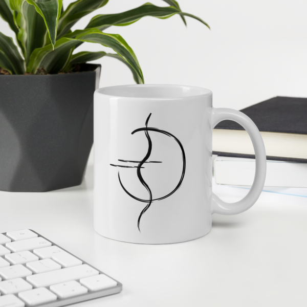 white glossy mug