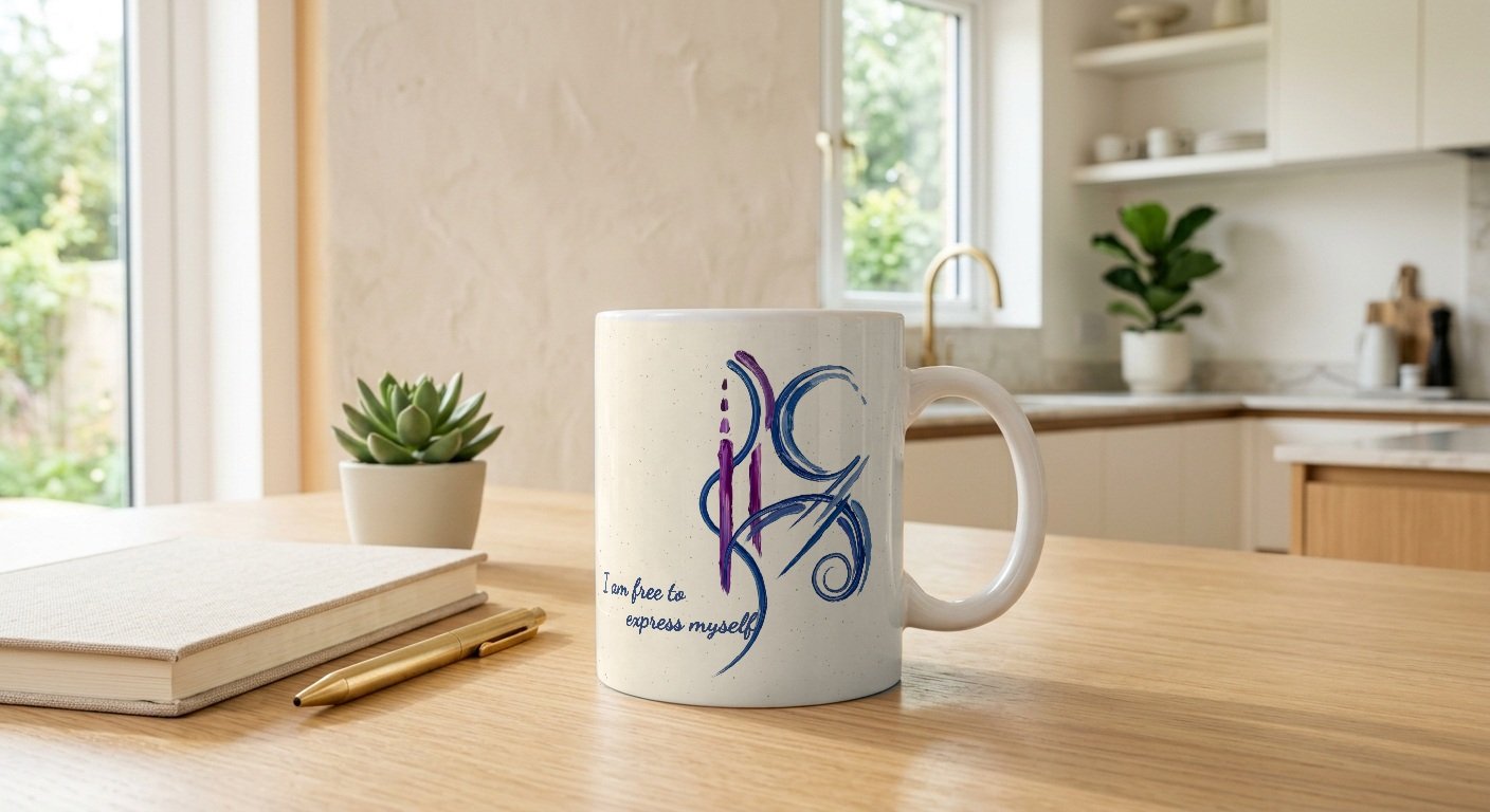 mug scrivania speckled